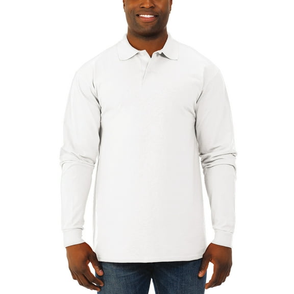 Jerzees Men's Spotshield Long Sleeve Polo Shirt