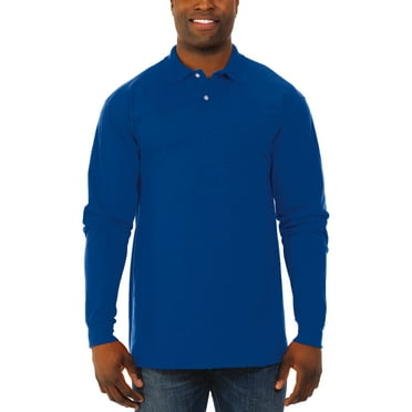 Jerzees Men's Spotshield Long Sleeve Polo Shirt