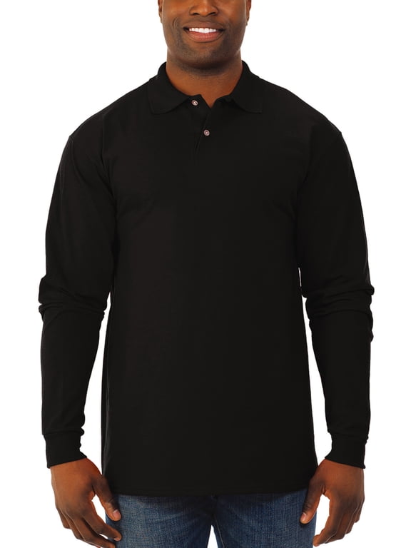 Men's Spotshield Long Sleeve Polo Shirt