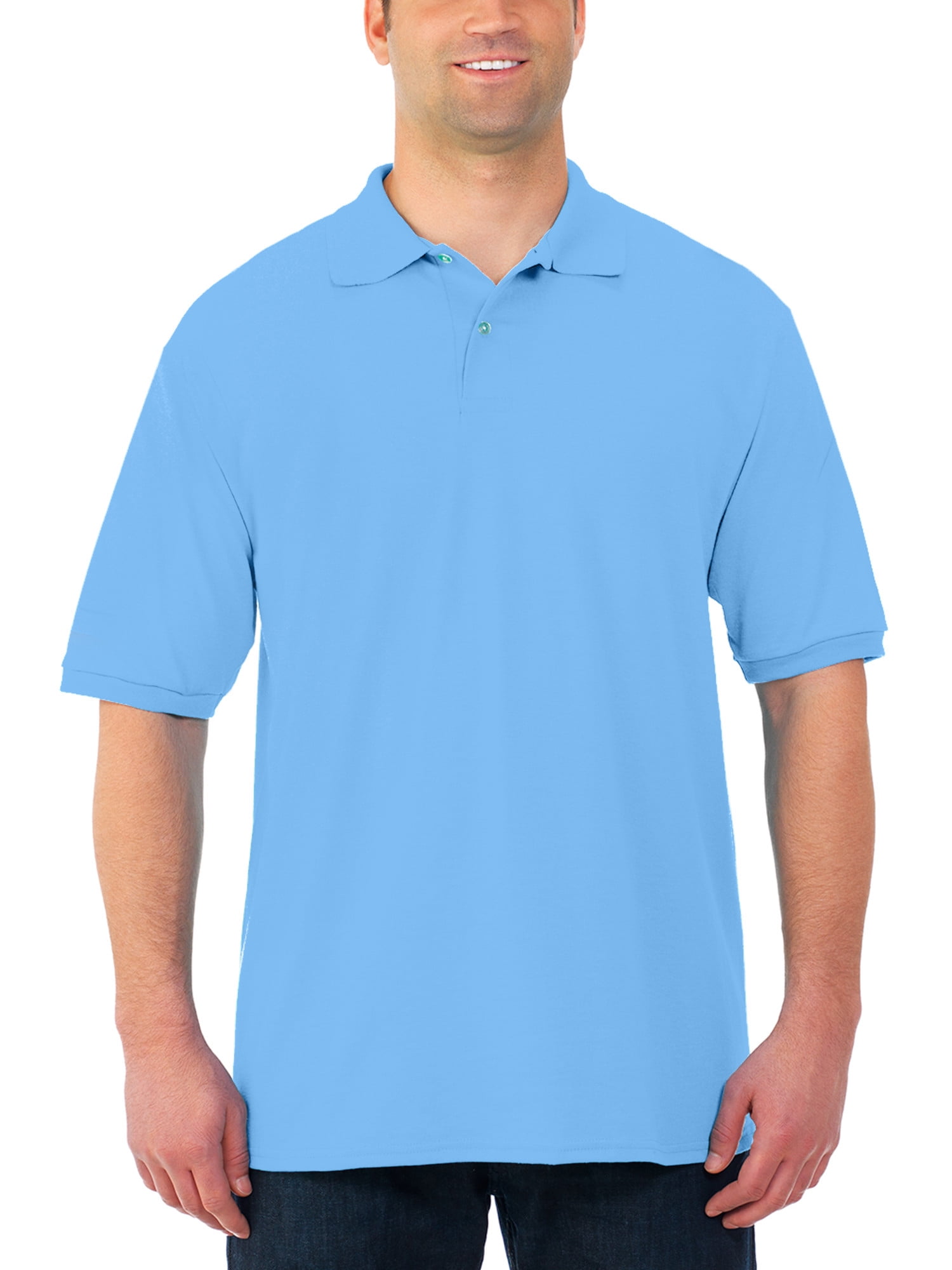 Jerzees Men's Spotshield Short Sleeve Polo Shirt - Walmart.com