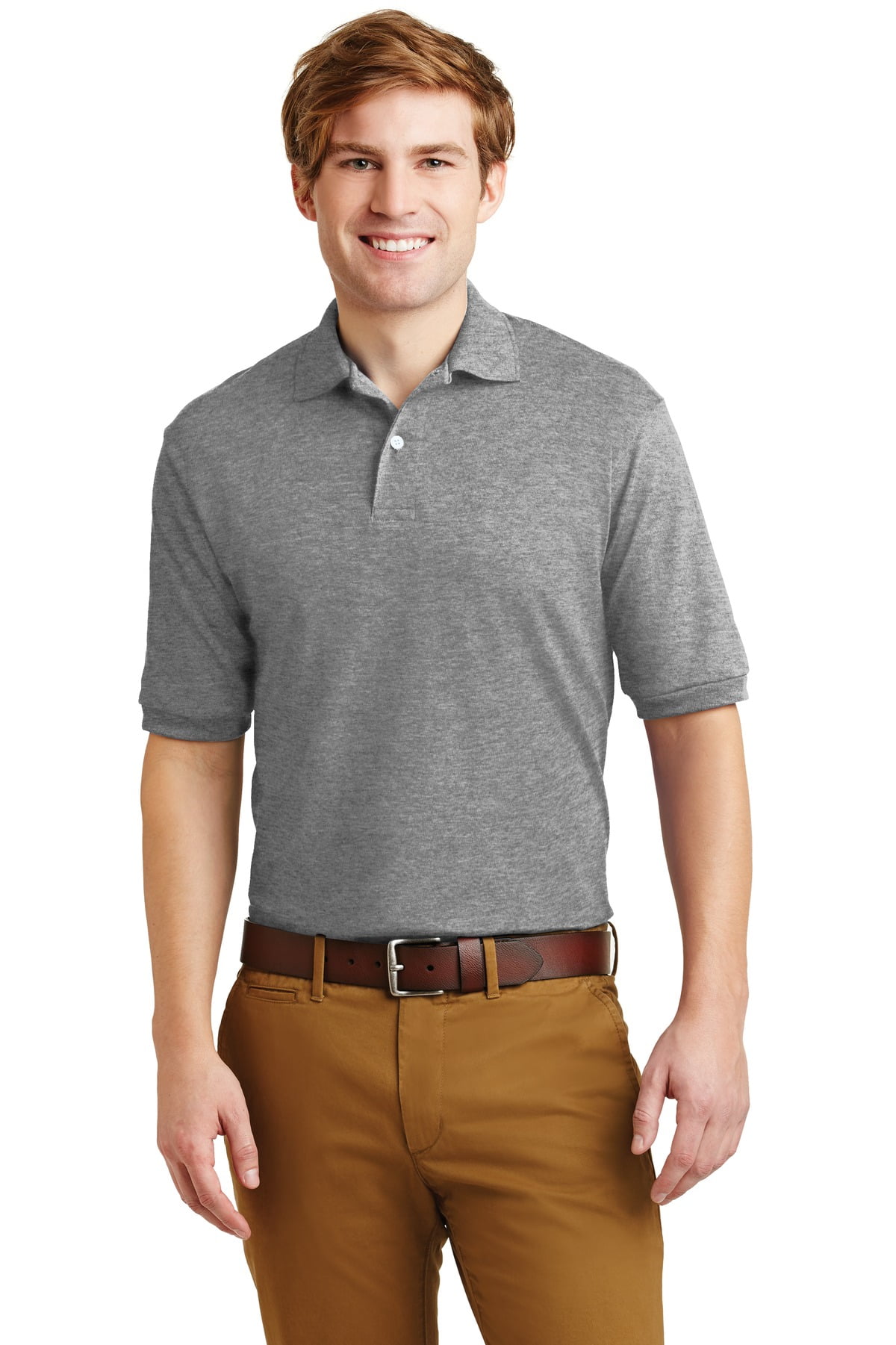 Jerzees Men's Stain Resistant 1X1 Ribbed Cuffs Polo Shirt