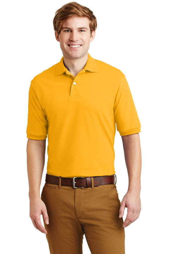 Men's Stain Resistant 1X1 Ribbed Cuffs Polo Shirt