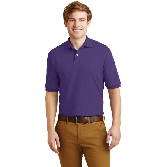 Jerzees Men's Stain Resistant 1X1 Ribbed Cuffs Polo Shirt