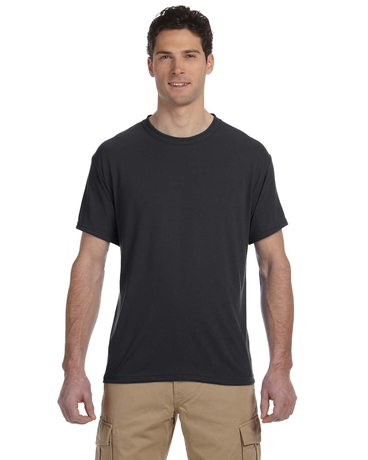Jerzees Men s Tear Away Label 1X1 Rib Collar T Shirt Style 21M