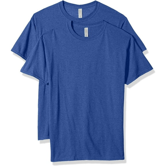 Jerzees Men's Tri-Blend 2 Pack T-Shirt, True Blue Heather, Small