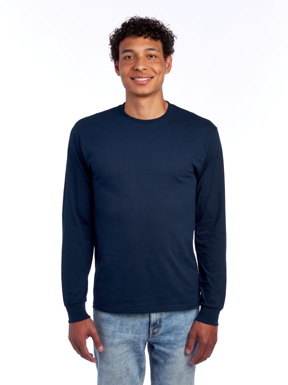 Men's and Big Men's Dri-Power Long Sleeve T-Shirt with Moisture Wicking and Odor Protection, Sizes S-3XL