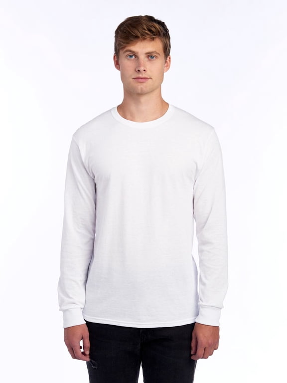 Men's and Big Men's Dri-Power Long Sleeve T-Shirt with Moisture Wicking and Odor Protection, Sizes S-3XL