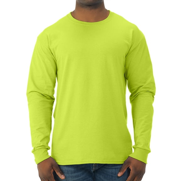 Jerzees Men's and Big Men's Dri-Power Cotton Blend Long Sleeve Tees with Moisture Wicking and Odor Protection, Sizes S-3XL