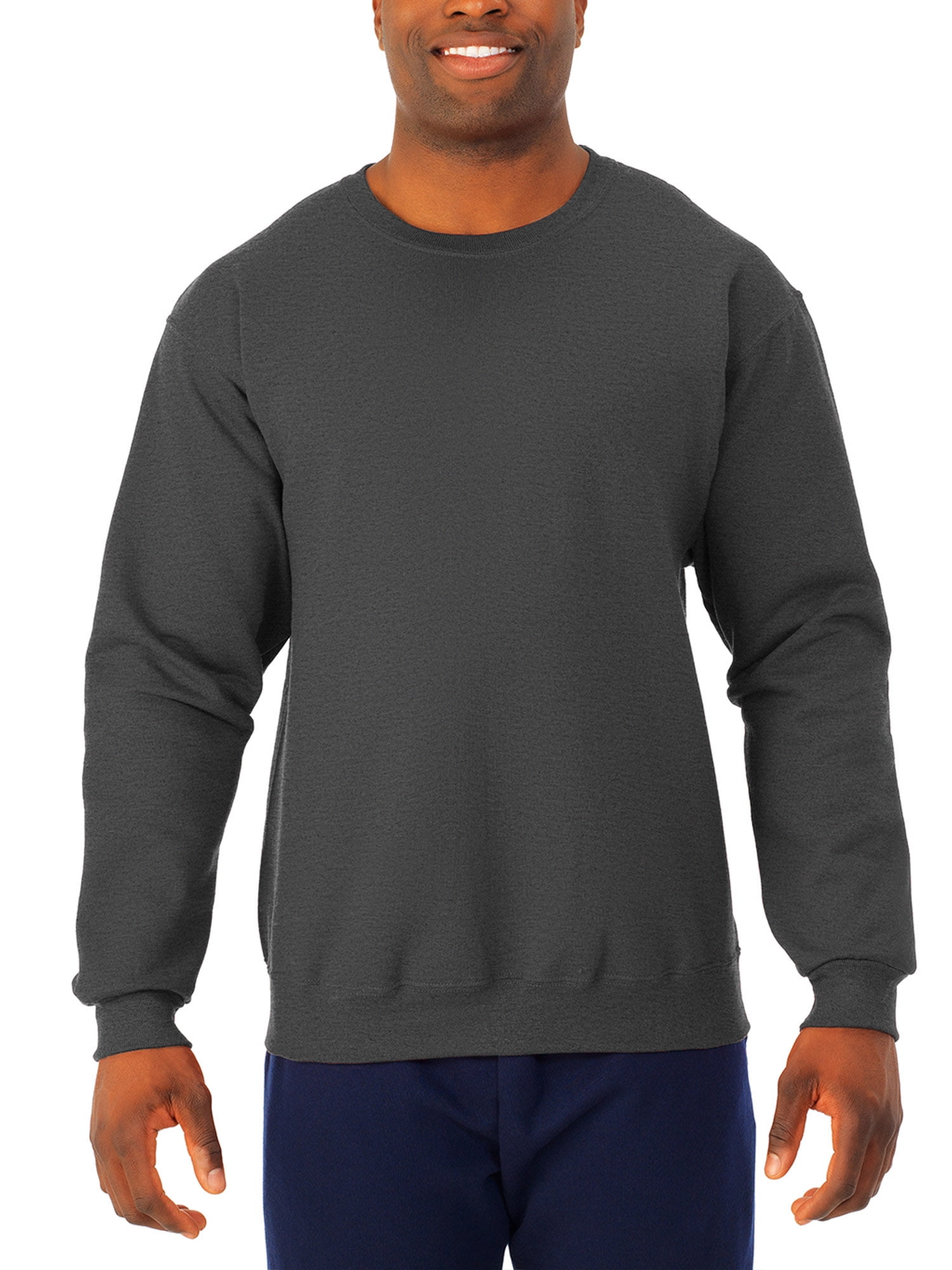 Jerzees Men's and Big Men's Fleece Crew Neck Sweatshirt, Up to