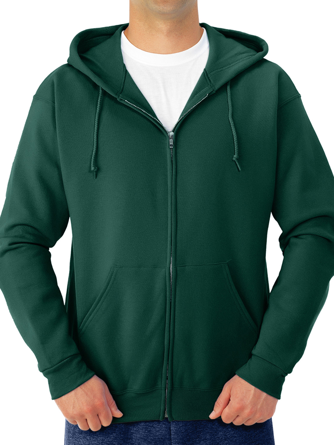 Jerzees Men's and Big Men's Fleece Full Zip Hooded Jacket - image 1 of 5