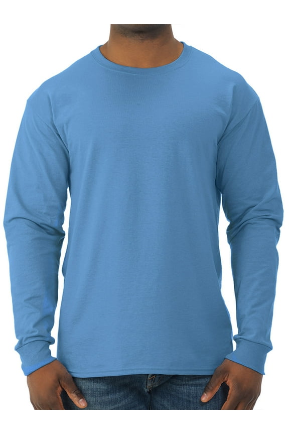 Men's and Big Men's Moisture Wicking Long Sleeve Crew T-Shirt