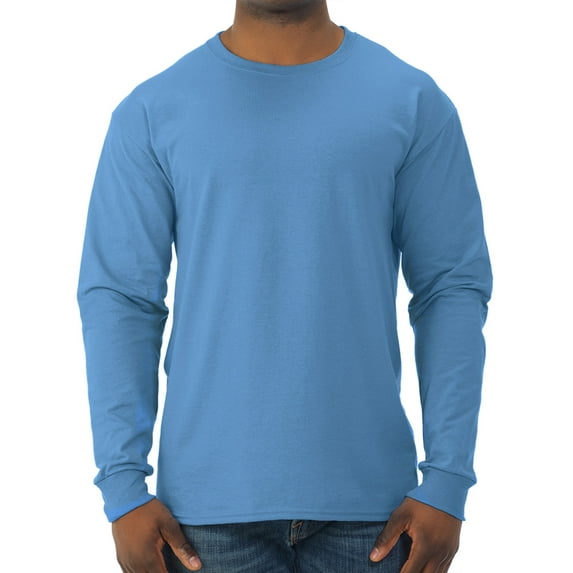 Jerzees Men's and Big Men's Moisture Wicking Long Sleeve Crew T-Shirt