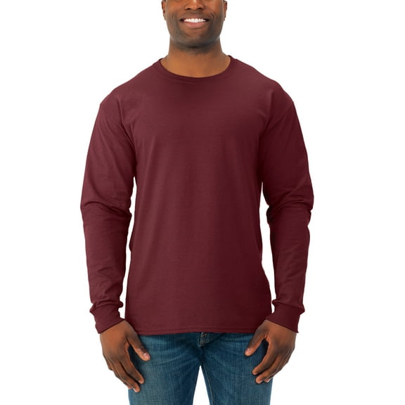 Jerzees Men's and Big Men's Moisture Wicking Long Sleeve Crew T-Shirt
