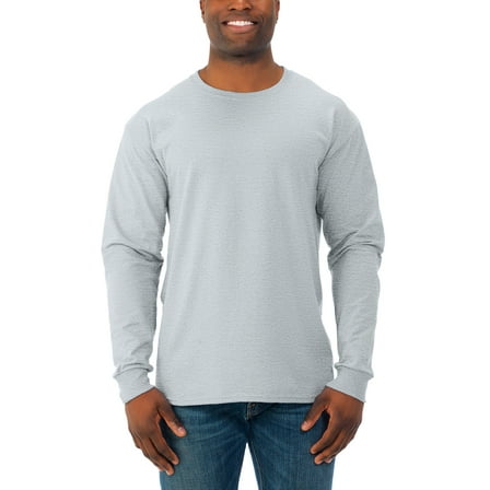 Jerzees Men's and Big Men's Moisture Wicking Long Sleeve Crew T-Shirt