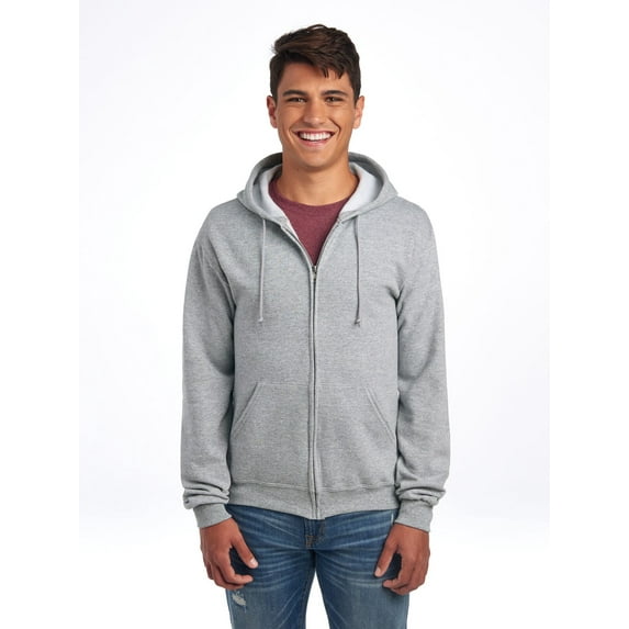 Jerzees Men's NuBlend Fleece Full Zip Hoodie Sweatshirts, Sizes S-3XL