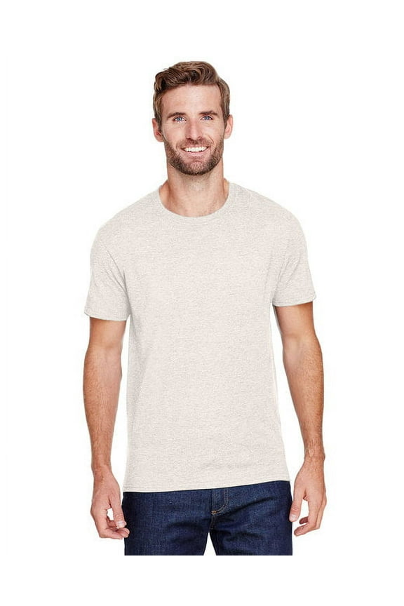 Mens Premium Blend Ringspun Crewneck T-Shirt, S, Sweet Cream Heather