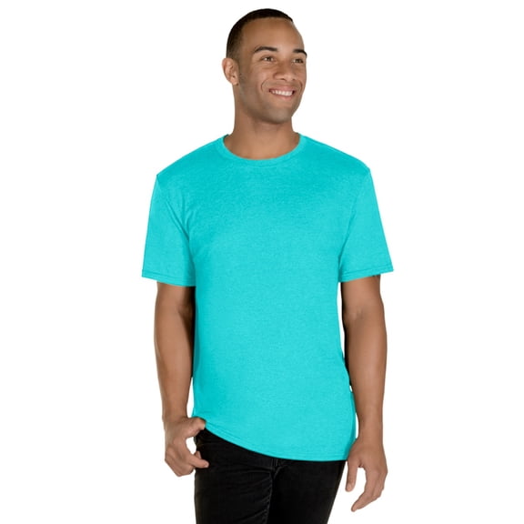 Jerzees Mens Premium Blend Ringspun Crewneck T-Shirt, XL, Simply Aqua Heather