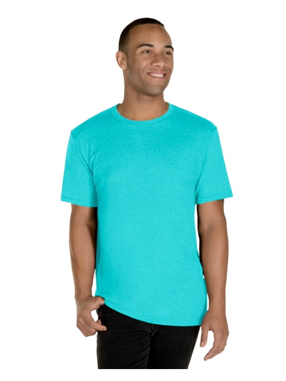 Mens Premium Blend Ringspun Crewneck T-Shirt, XL, Simply Aqua Heather