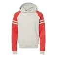 thumbnail image 1 of Jerzees NuBlend Varsity Color-Block Hooded Sweatshirt - 97CR, 1 of 1
