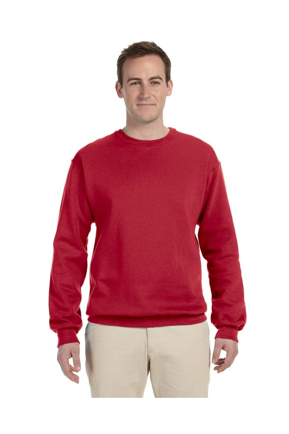 Nublend Adult Crewneck Sweatshirt , 562 , True Red , XX-Large