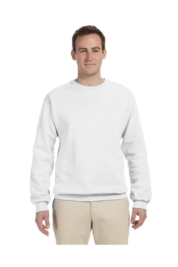 Nublend Adult Crewneck Sweatshirt , 562 , White , XX-Large