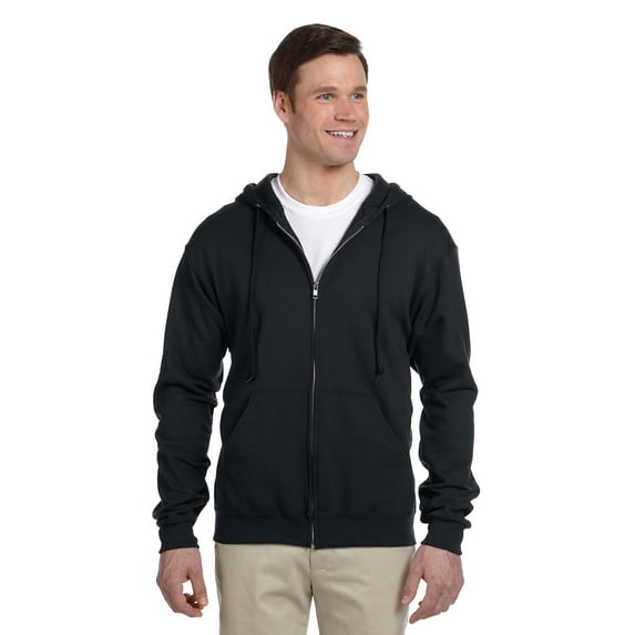 Jerzees Nublend Adult Full-Zip Hooded Sweatshirt , 993 , Black , X-Large