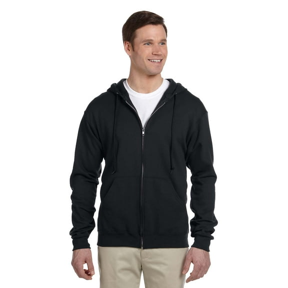 Jerzees Nublend Adult Full-Zip Hooded Sweatshirt , 993 , Black , X-Large