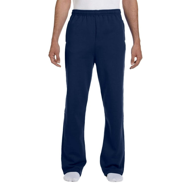Jerzees Nublend Adult Pocketed Open Bottom Sweatpants 974MP J NAVY X Large Walmart