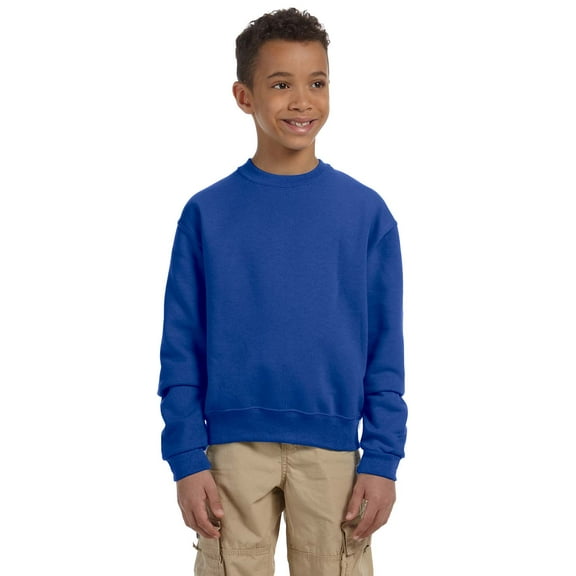 Jerzees Nublend Youth Crewneck Sweatshirt , 562B , Royal , Small