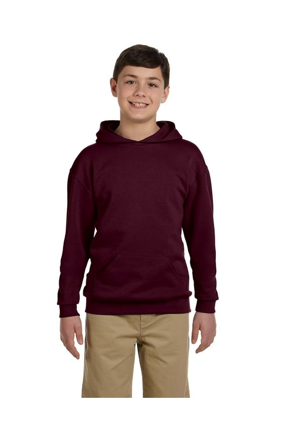 Nublend Youth Pullover Hooded Sweatshirt , 996Y , Maroon , Large
