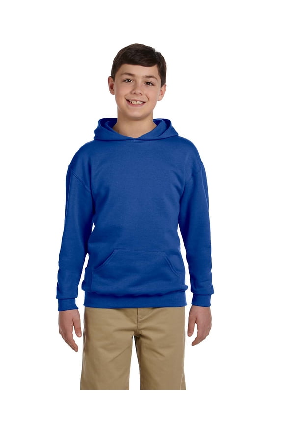 Nublend Youth Pullover Hooded Sweatshirt , 996Y , Royal , Medium