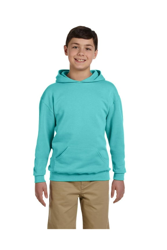 Nublend Youth Pullover Hooded Sweatshirt , 996YR , Scuba Blue , Small