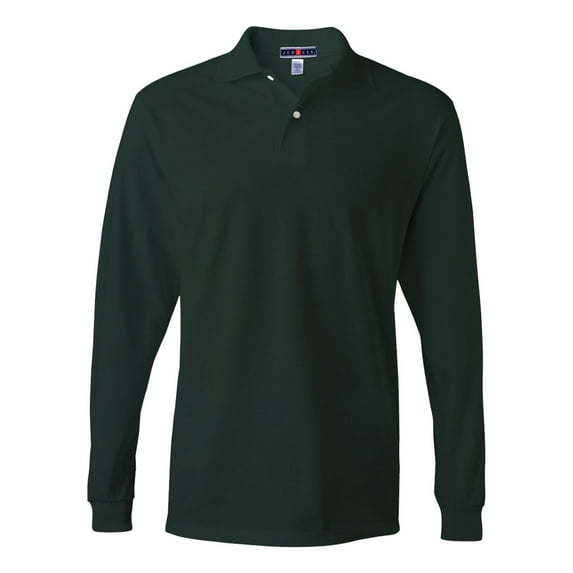 Jerzees SpotShield Long Sleeve Polo for Men