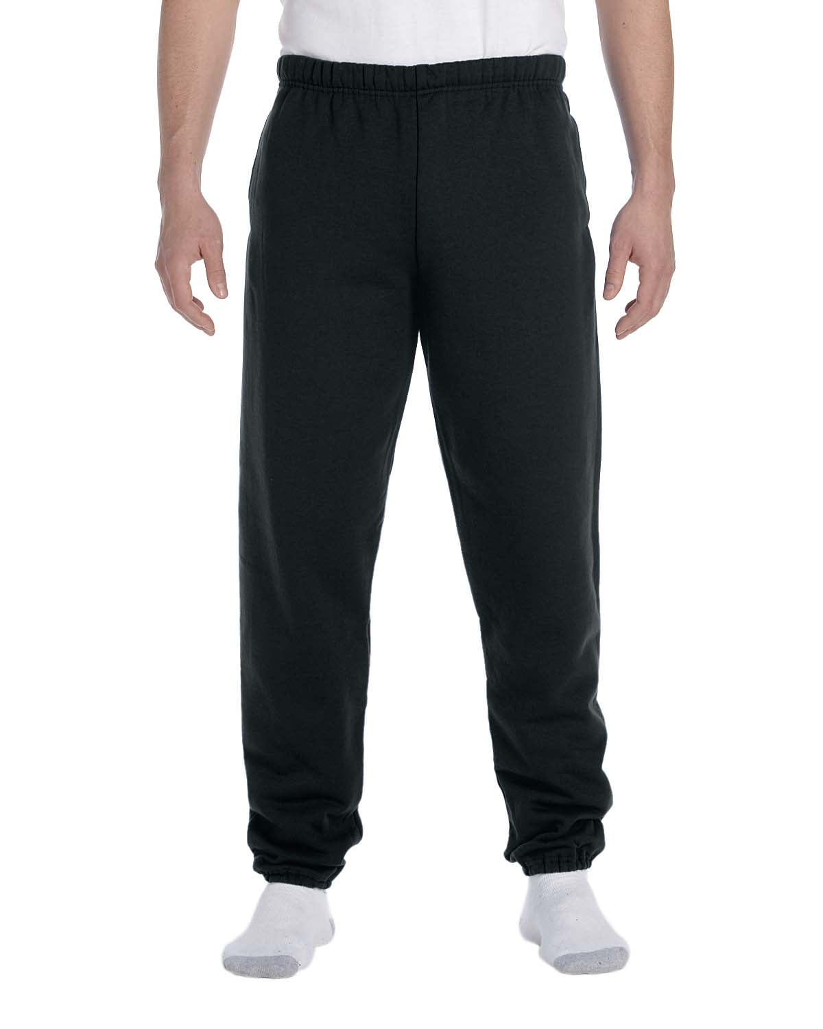 Jerzees Super Sweats Adult Pocketed Sweatpants , 4850P , Black , Medium ...