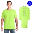 thumbnail image 1 of Jerzees Unisex Safety Work T-Shirt, Dri-Power Moisture-Wicking Shirt, Hi- Vis Safety Green Tee 6 Pack, Size S, 1 of 5