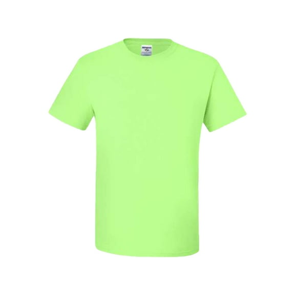 Jerzees Unisex Safety Work T-Shirt, Dri-Power Moisture-Wicking Shirt, Hi- Vis Safety Neon Green Tee, Size S
