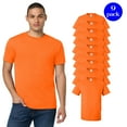thumbnail image 1 of Jerzees Unisex Safety Work T-Shirt, Dri-Power Moisture-Wicking Shirt, Hi- Vis Safety Orange Tee 9 Pack, Size M, 1 of 6