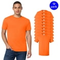 thumbnail image 1 of Jerzees Unisex Safety Work T-Shirt, Dri-Power Moisture-Wicking Shirt, Hi- Vis Safety Orange Tee 9 Pack, Size S, 1 of 5