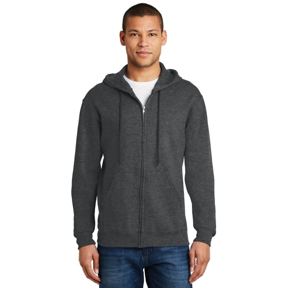 Jerzees Women's Full-Zip Single-Ply Hooded Sweatshirt