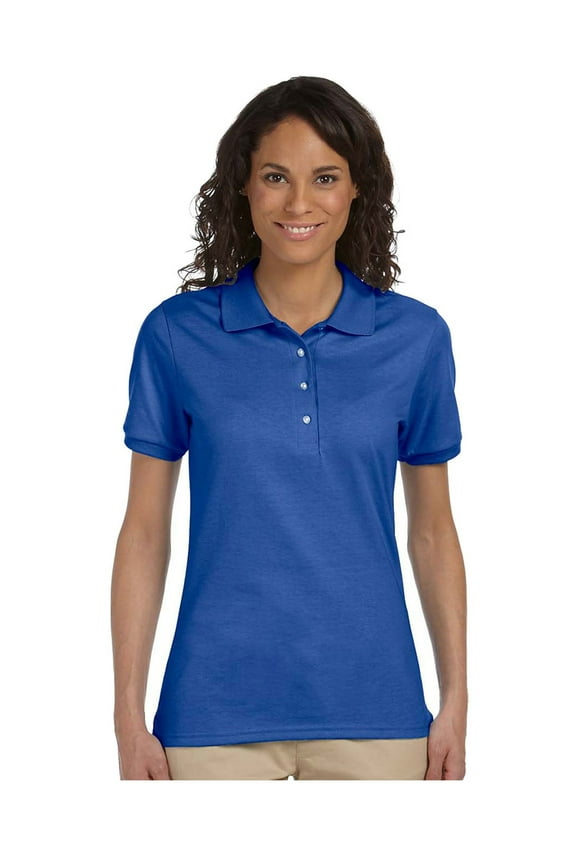 Womens Four Button Placket Side Vent Polo Shirt Womens Tops & T-Shirts Womens Blouses, Style 437W