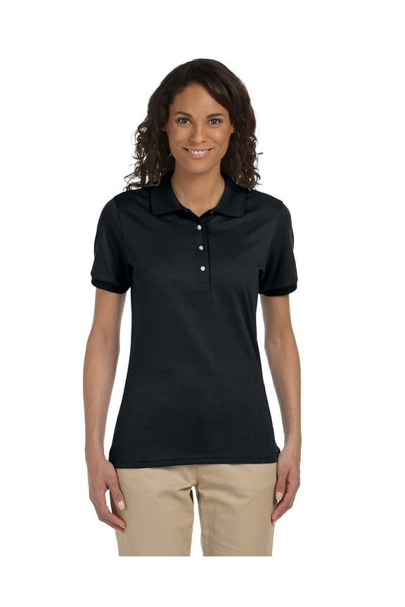 Womens Four Button Placket Side Vent Polo Shirt Womens Tops & T-Shirts Womens Blouses, Style 437W