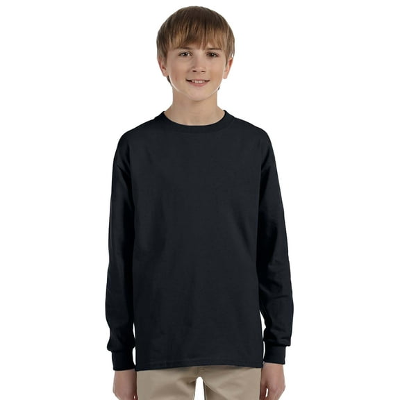 Jerzees Youth Long Sleeve T-Shirt - 29BL - Large - Black