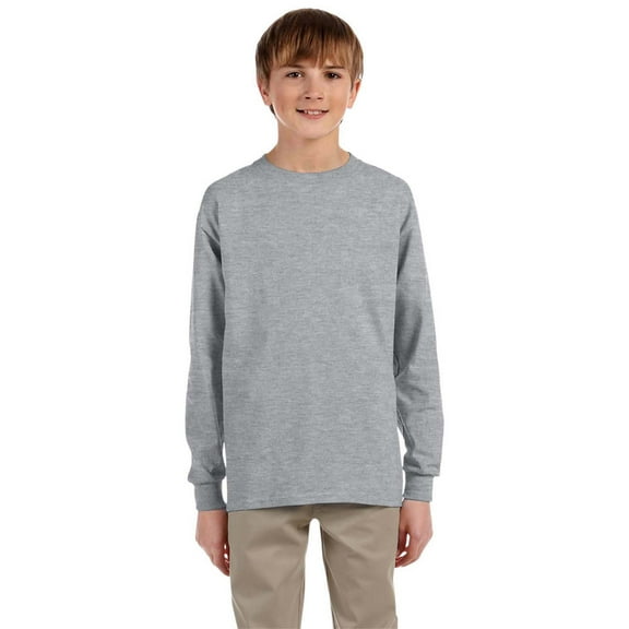 Jerzees Youth Long Sleeve T-Shirt - 29BL - Medium - Athletic Heather