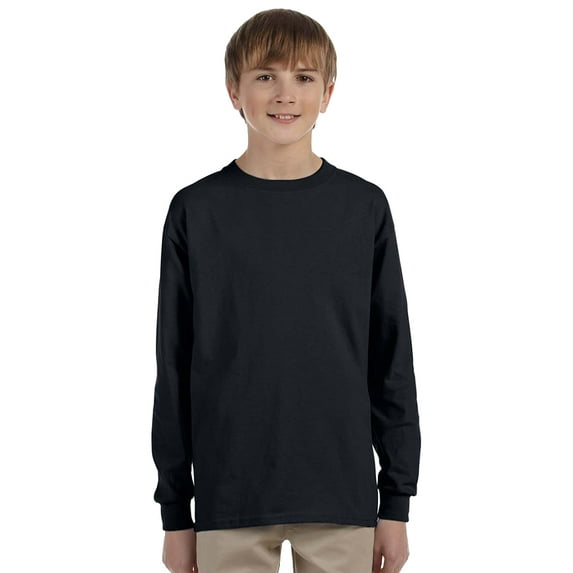 Jerzees Youth Long Sleeve T-Shirt - 29BL - Medium - Black