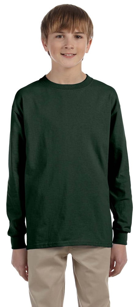 Jerzees Youth Long Sleeve T-Shirt - 29BL - X-Large - Forest
