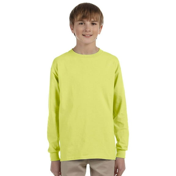 Jerzees Youth Long Sleeve T-Shirt - 29BL - X-Large - Safety Green