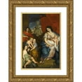 thumbnail image 1 of Jerzy Eleuter Szymonowicz Siemiginowski 17x24 Gold Ornate Framed and Double Matted Museum Art Print Titled - Portrait of Queen Maria Casimire with Children, 1 of 4