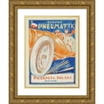 thumbnail image 1 of Jerzy Gelbard 15x18 Gold Ornate Wood Frame and Double Matted Museum Art Print Titled - Tow. Pneumatyk. Polish Industry Poznań (1923), 1 of 4