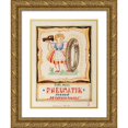 thumbnail image 1 of Jerzy Gelbard 15x18 Gold Ornate Wood Frame and Double Matted Museum Art Print Titled - Tow. Pneumatyk. Poznań Polish Industry (1923), 1 of 4