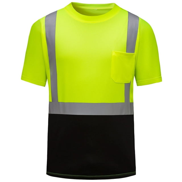 Jesaisque Shirts for Men Fashion Hi Vis T Shirts Orange Work Shirt ...